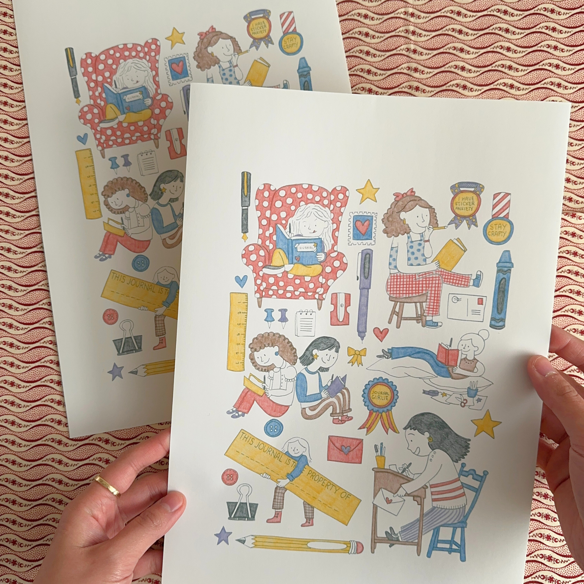 Journal Girlie Sticker Sheet | 🖨️ (Print-at-home)