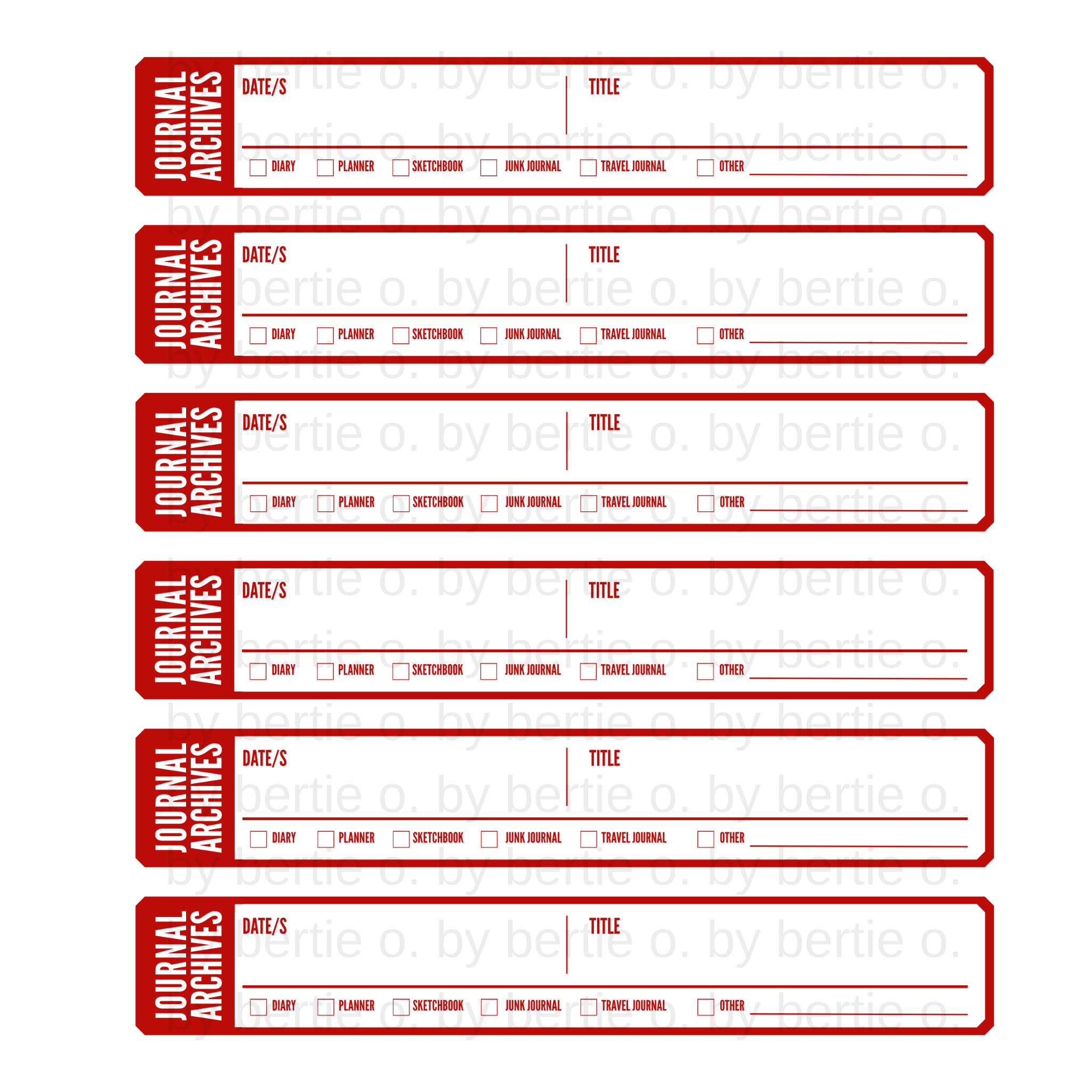 Journal Archive Label | 🖨️ (Print-at-home)