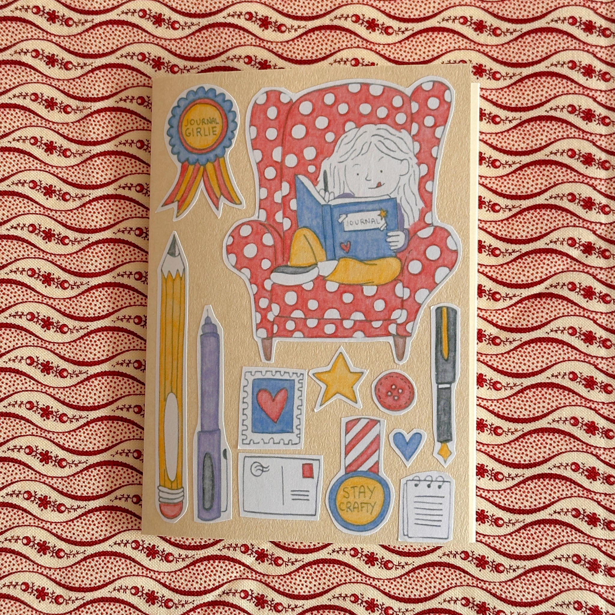 Journal Girlie Sticker Sheet | 🖨️ (Print-at-home)