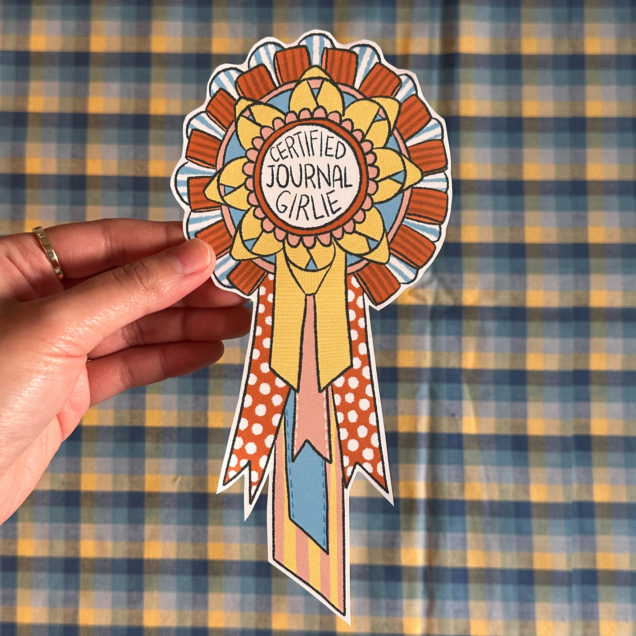 "Certified Journal Girlie" RosetteSticker | 🖨️ (Print-at-home)