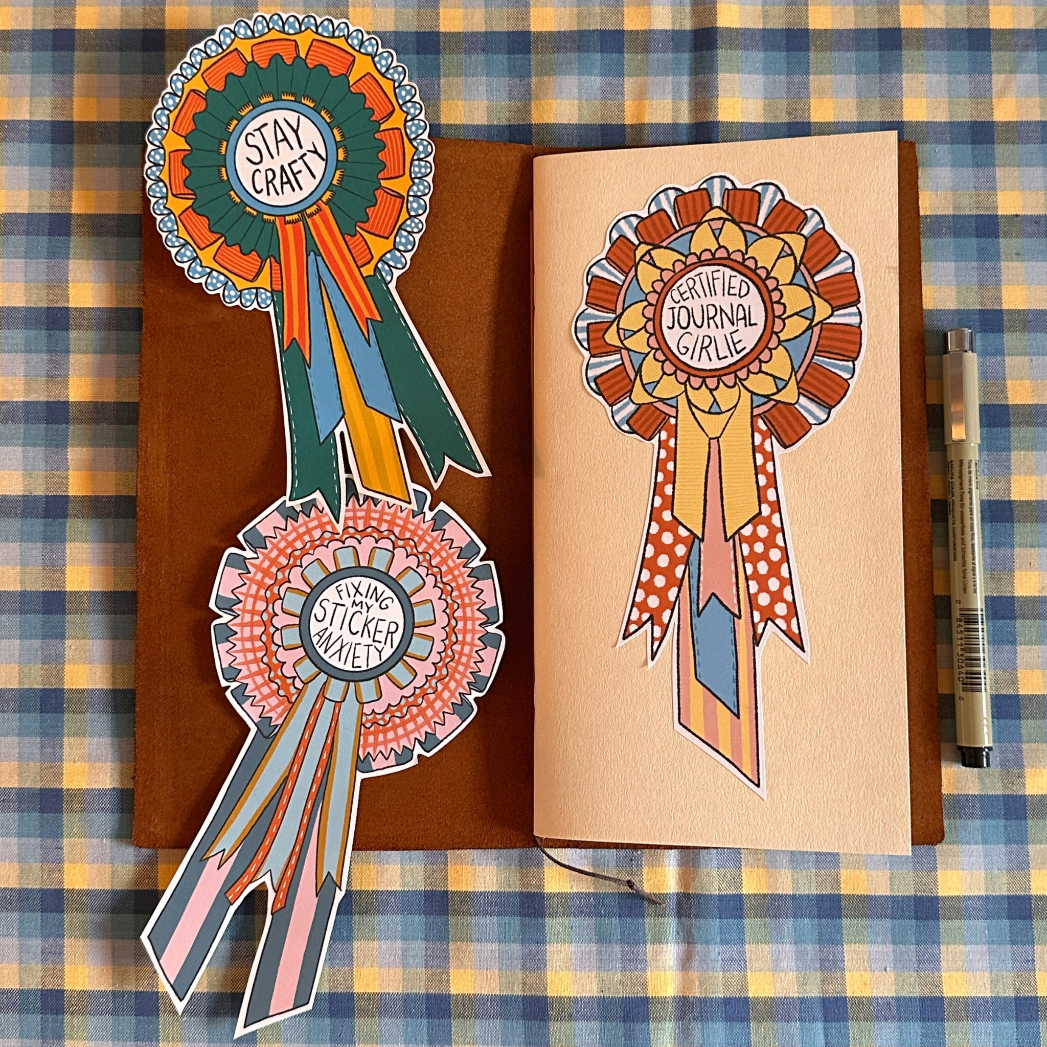 "Certified Journal Girlie" RosetteSticker | 🖨️ (Print-at-home)